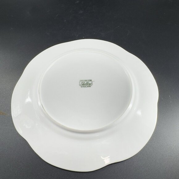 Shelley Dainty White Dish Plate Set Flower Shaped Gold Trim Set 4 Bone China Set - Picture 12 of 12